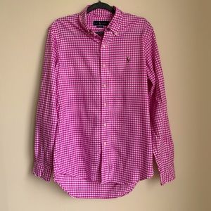 Ralph Lauren Pink & White long sleeve button up
